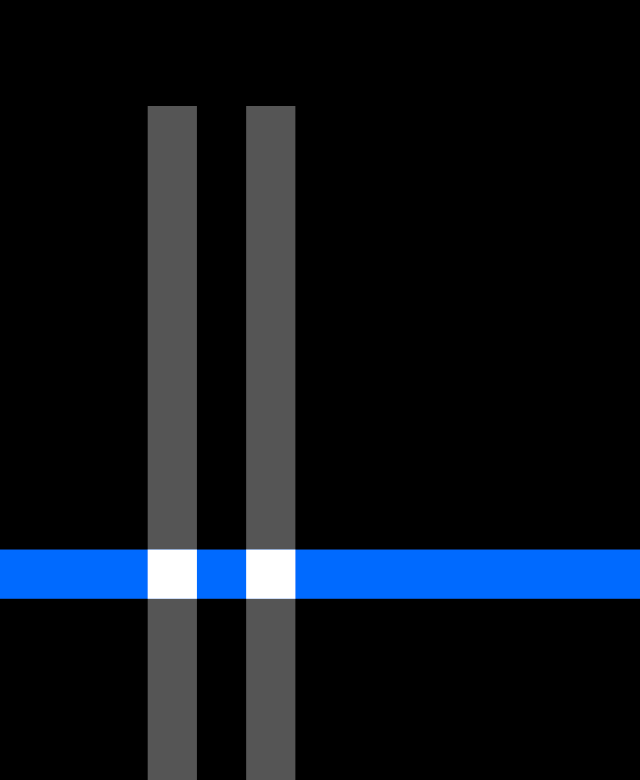 Third-party Apple Watch face: Matrix (blue and gray lines)