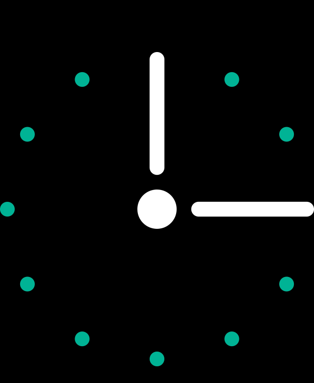Low-state Apple Watch face example (Cardinal in teal)