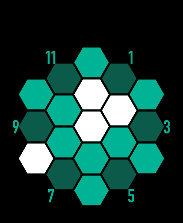 Third-party Apple Watch face: Heliodor (teal honeycomb)