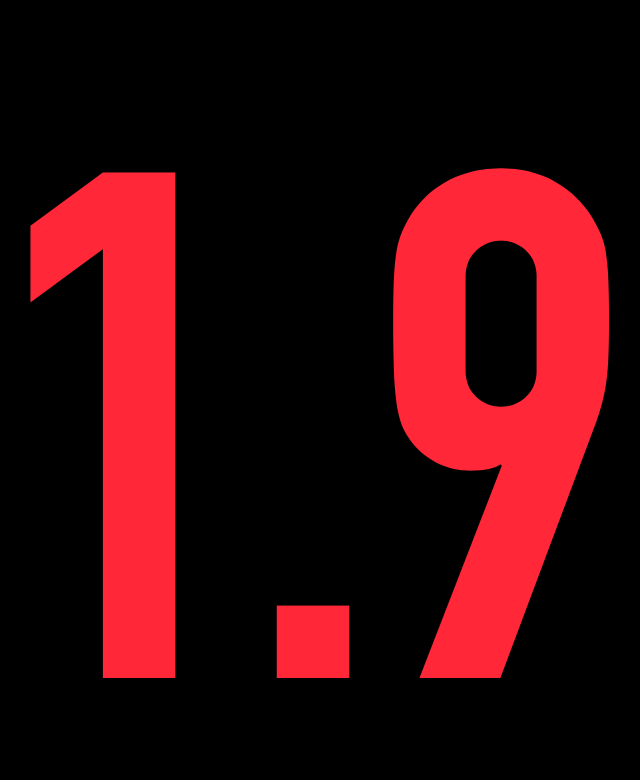 Third-party Apple Watch face: Intersect (red decimal number)