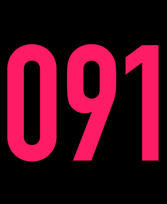 Third-party Apple Watch face: Twenty-Four (triple digits 091, in pink)