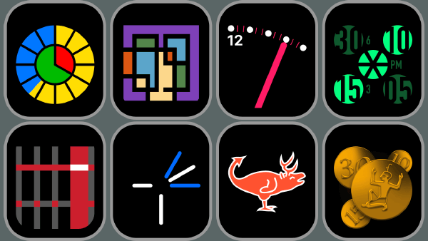 8 third-party Apple Watch face app screenshots